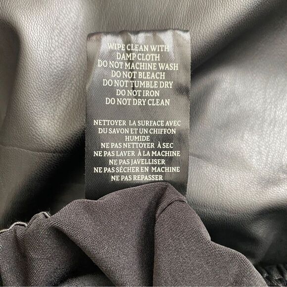 BLANKNYC Women's Black Faux Leather Jogger Pants Drawstring Size 26 - Picture 5 of 6